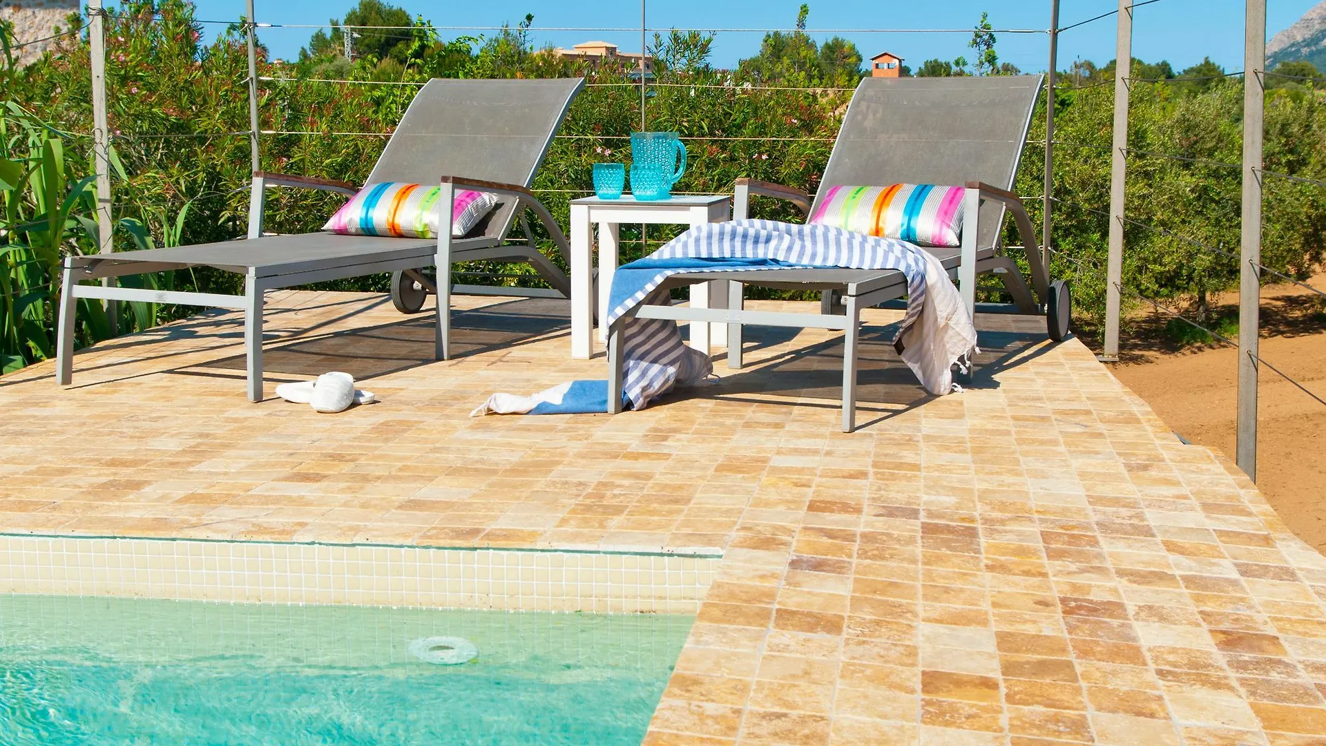 Villa Barcares Petit, Piscina, Jardines Junto A Playa En Alcudia